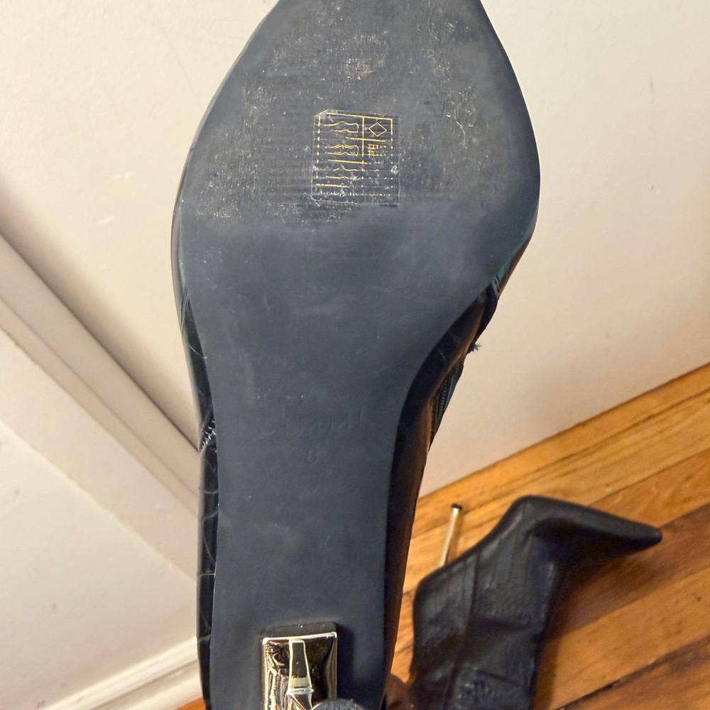 Elegant Black Over the Knee Boots - Picture 9 of 11